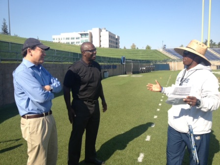 With Coach Gould