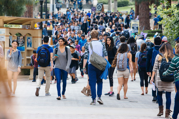 Students on campus