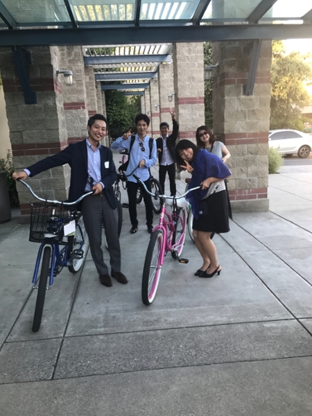 summer reception with bikes