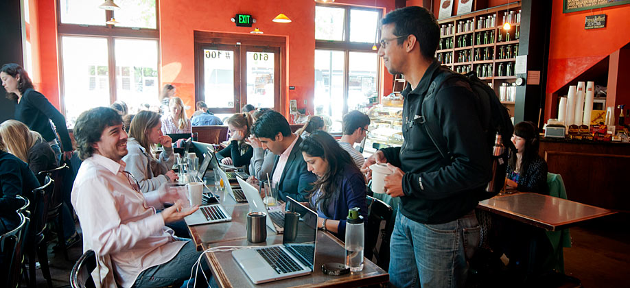 A Downtown Davis Coffeeshop, a popular study spot