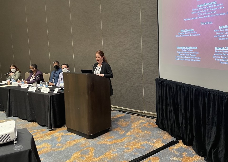 Professor Donna Shestowsky moderating panel about Alternative Dispute Resolution