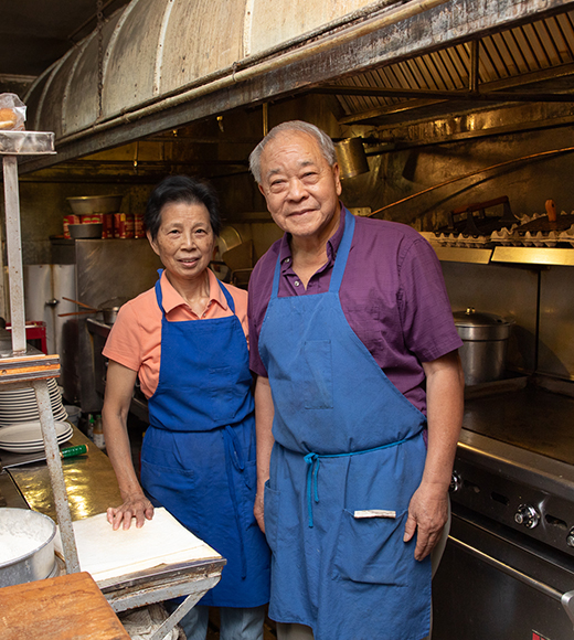 Owners of the Chicago Cafe in Woodland, California.