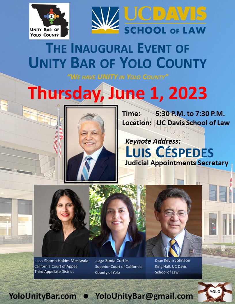 Unity Bar of Yolo County Reception Flyer