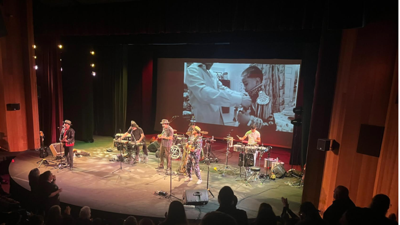 Ozomatli Performs On Stage in Davis