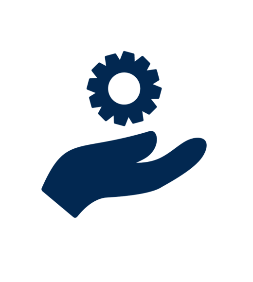 Illustration of a hand holding a bolt.